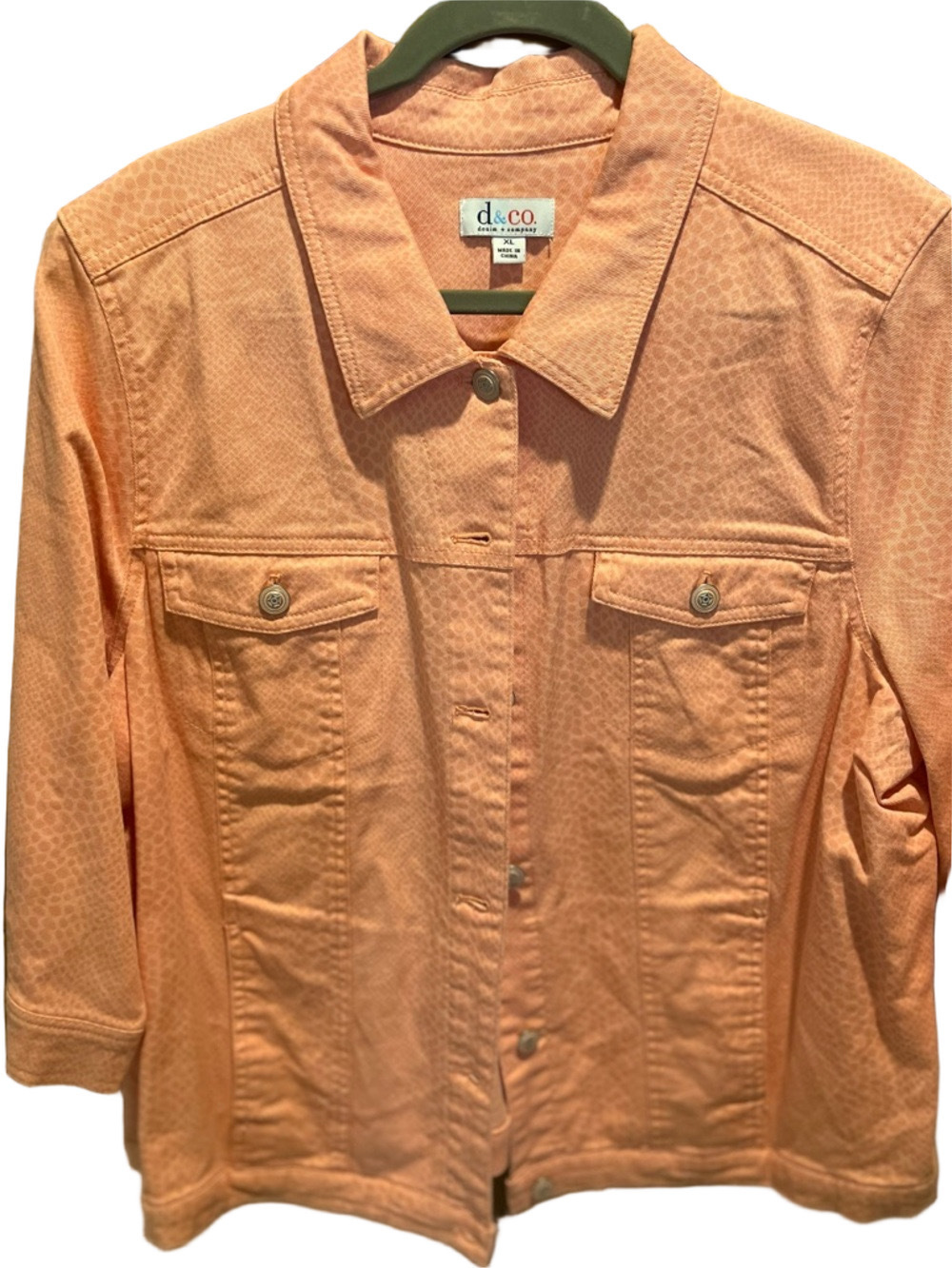 280. WOMENS DENIM + COMPANY XL DETAIL JACKET
